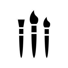 Paintbrush vector, Back to school solid design icon