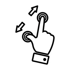 gesture - touch screen icon vector design template