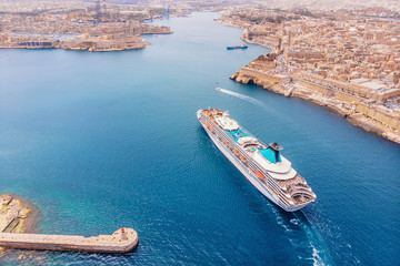 Cruise ship liner port of Valletta, Malta. Aerial view photo © Parilov