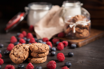 Brilliant idea of breakfast with delicious and tasty chocolate chips