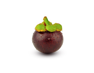 single mangosteen fruit clipping path