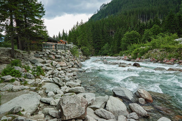 The Krimml Waterfalls in the High Tauern National Park,