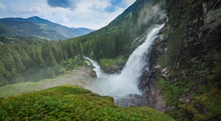 Fototapeta na wymiar The Krimml Waterfalls in the High Tauern National Park,