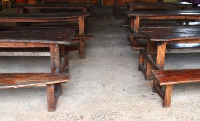 wooden bench in the park
