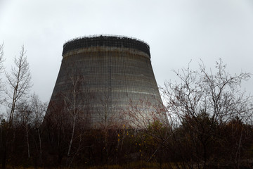 Cooling Tower of Reactor Number 5 In at Chernobyl Nuclear Power Plant, 2019