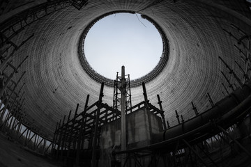 Cooling Tower of Reactor Number 5 In at Chernobyl Nuclear Power Plant, 2019