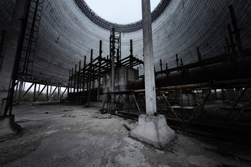Cooling Tower of Reactor Number 5 In at Chernobyl Nuclear Power Plant, 2019