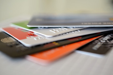 Karty kredytowe i płatność internetowa - obrazy, fototapety, plakaty
