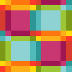 Colourful square of Caribbean fabrics
