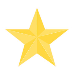 Obraz premium Gold Star Icon Illustration Vector