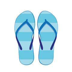 blue flip flops swim wear isolated on a white background vector illustration EPS10