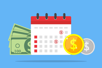 Payday loans monthly salary Illustration Vector