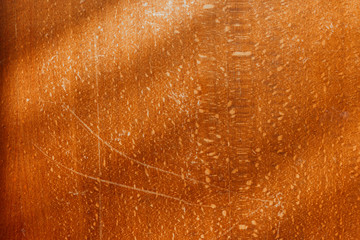 Naklejka premium Old brown wooden surface background. empty antique brown wooden table background. brown teak wood paneling.