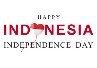 Indonesia Independence day, Illustration of waving flag of Indonesia. Vector Illustration