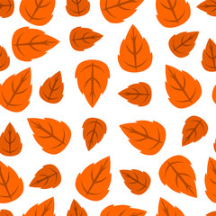 Obraz premium Vector illustrations of Autumn leaves pattern seamless