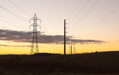 The power transmission tower and the late afternoon 12