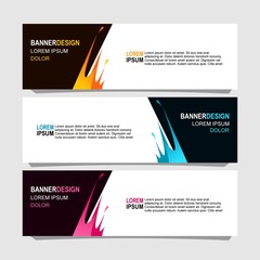 Vector abstract design banner web template.