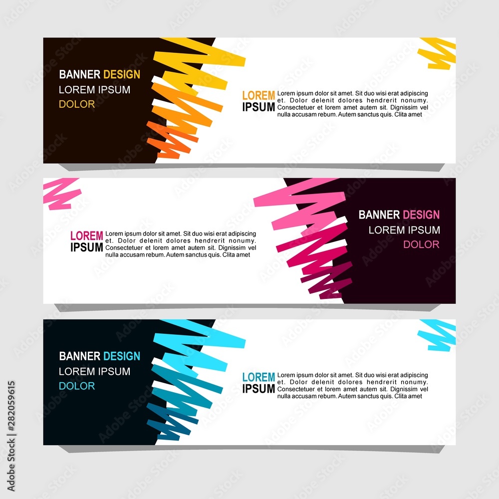Wall mural vector abstract design banner web template.