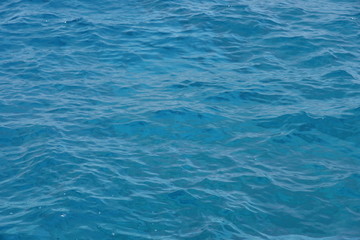Blue water sea wave texture Blue sea background.