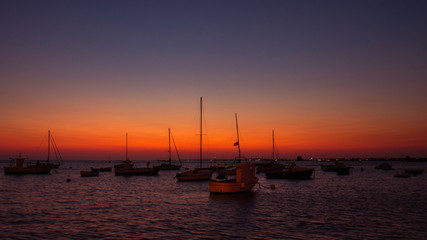 Fototapeta na wymiar Sunset seaway vision 