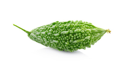 Fresh bitter gourd isolated on a white background