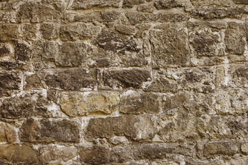 Brown stone mosaic wall background