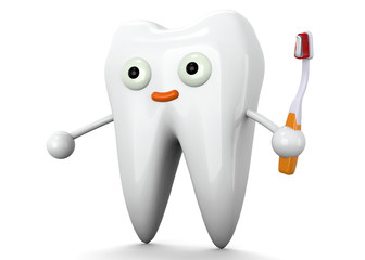 Tooth Character - 3D