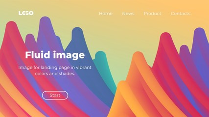 3d abstract vector background. Multicolored Landing page.