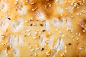 Delicious georgian bread with sesame.