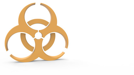 orange biohazard symbol 3d-stock image
