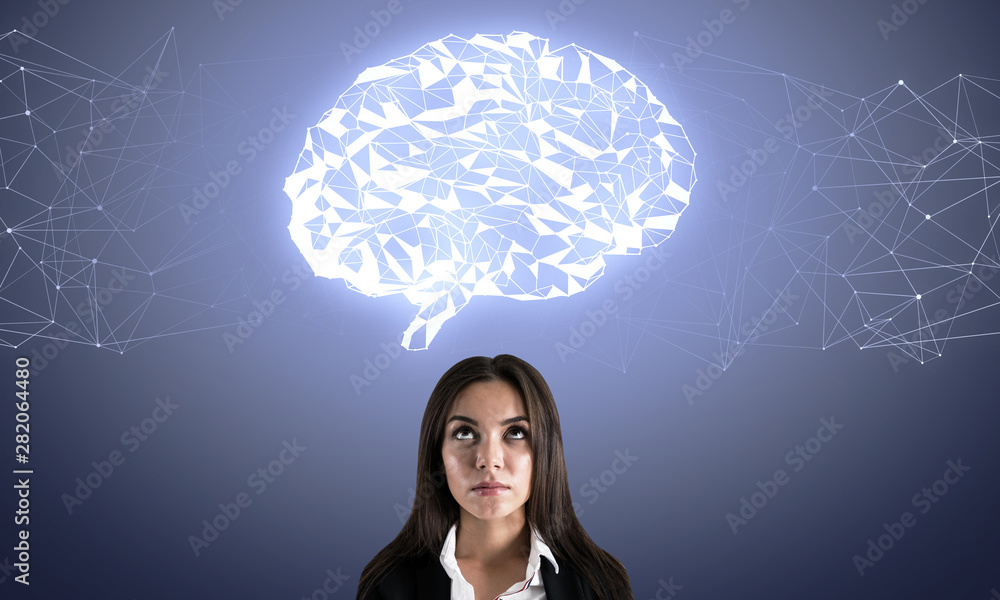 Aufkleber artificial intelligence and data concept
