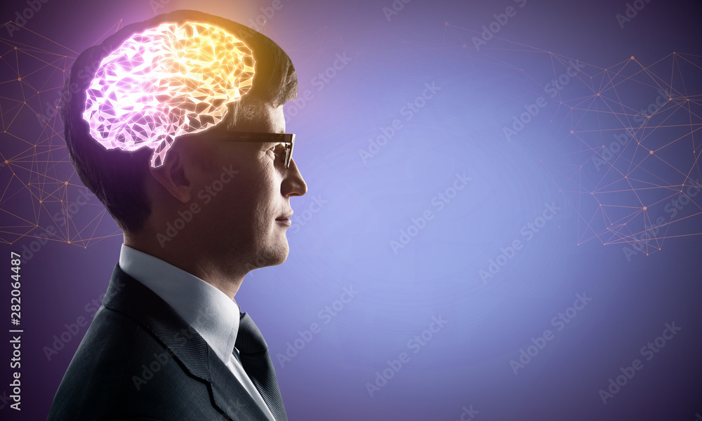 Poster artificial intelligence and technology concept