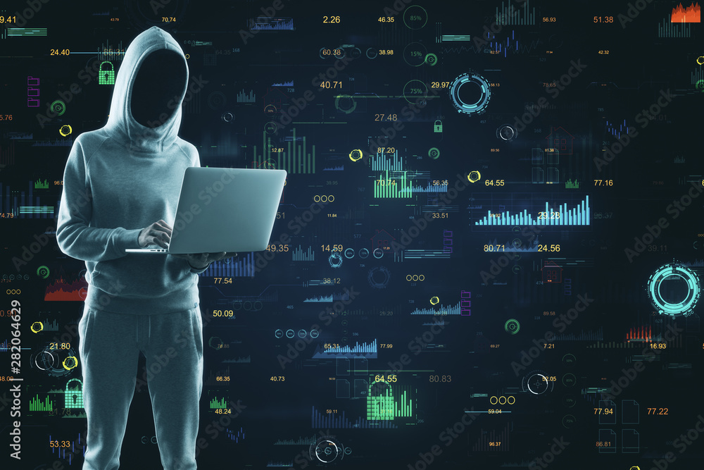 Poster Hacker using creative big data interface