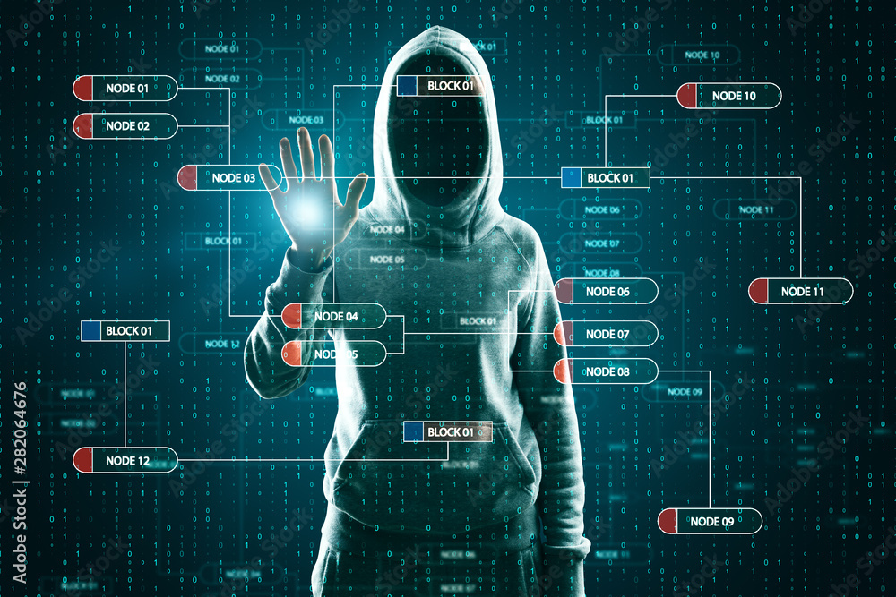 Poster Hacker using abstract big data interface