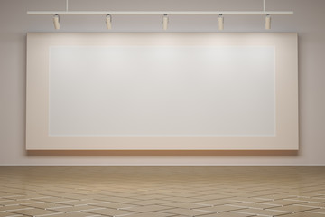 Interior with empty billboard