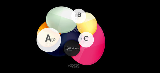 Info graphics circles background. Success icon symbol. Vector info graphic design. Creative vector element. Decoration element