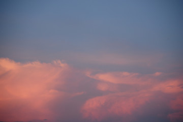 Sky and clouds in the evening