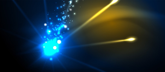 Fireworks dark night background for celebration design. Blue abstract background. Birthday party. Festive art background. Space background. Night party. Christmas eve.