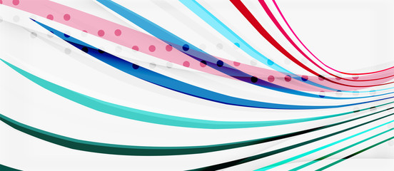 Trendy color stripes lines wave, great design for any purposes. Vector line pattern. Vector geometric background