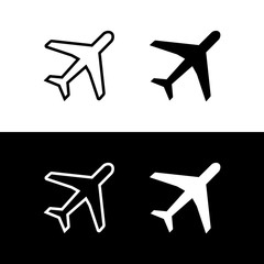 airplane icon vector. Airplane sign vectoe