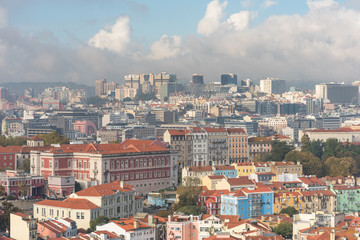 View direction north-west to the Amoreiras Towers, build in the ´80 of the last century, as a new postmodernism style of the city 