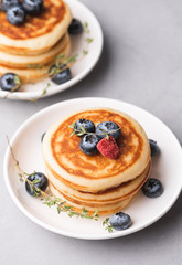 pancake with blue berry food background