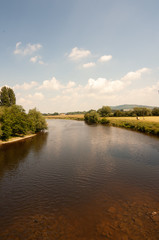 Toll Bridge River Wye Hay on Wye Herefordshire Wales England UK