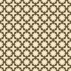 Beige flower mosaic detailed seamless textured pattern background
