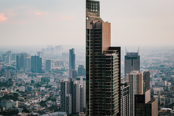 Obraz premium Skyscraper and top view of Bangkok City Asia Thailand