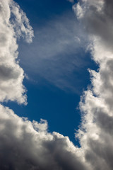 dramatic sky with clouds
