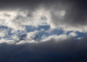 dramatic sky with clouds