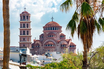 Ekklisia Panagia Korifini church in Nea Moudania, Chalkidiki, Greece 