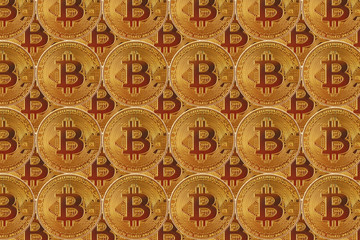 Bitcoin pattern. Virtual digital cryptocurrency background