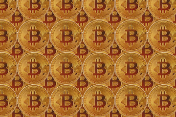 Bitcoin pattern. Virtual digital cryptocurrency background